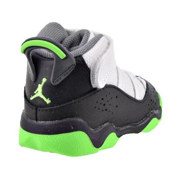 Jordan 6 Rings Shoes Sneakers White / Green 323420-130 Toddler - Picture 6 of 8
